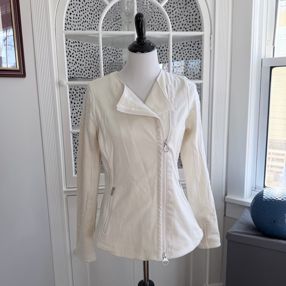 Athleta Magnolia Moto Jacket | Cream | Size M